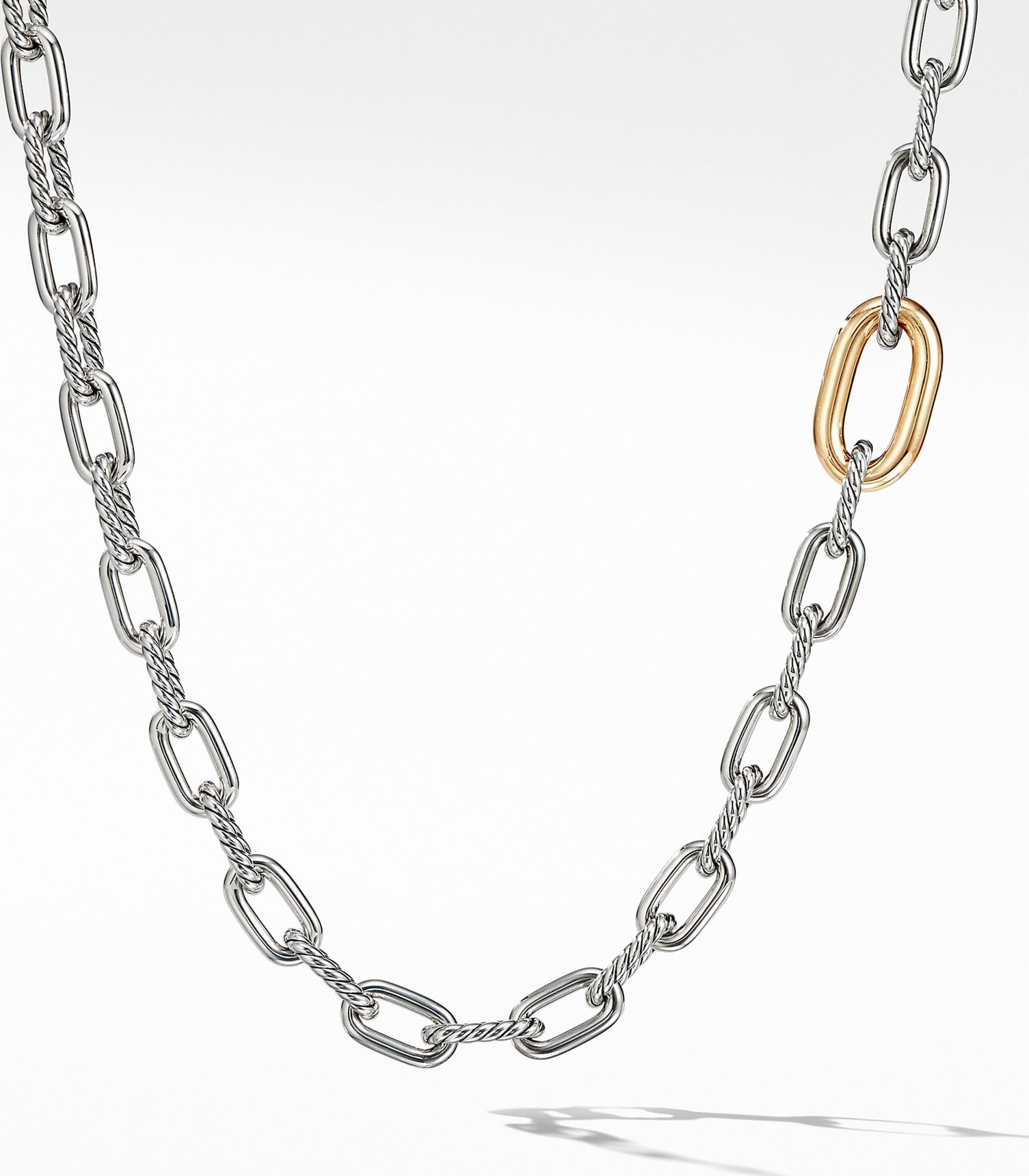 David Yurman DY Madison<sup>® Convertible Chain Link Necklace with 18k Yellow Gold