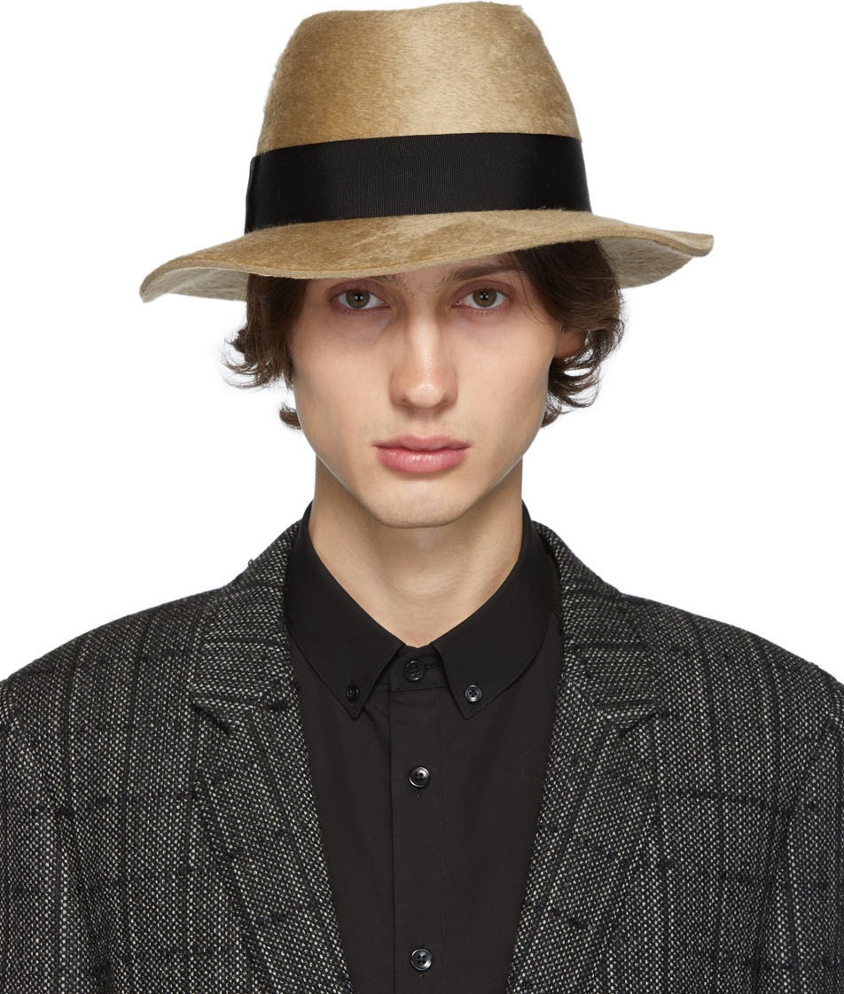 Saint Laurent Brown Felt Fedora