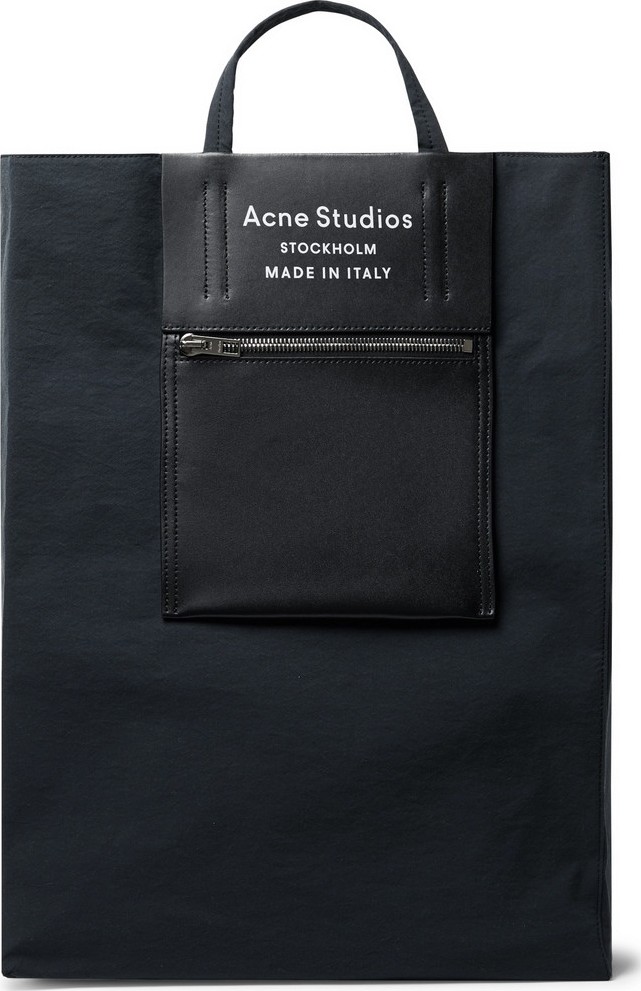 Acne Studios Leather-Trimmed Nylon Tote Bag