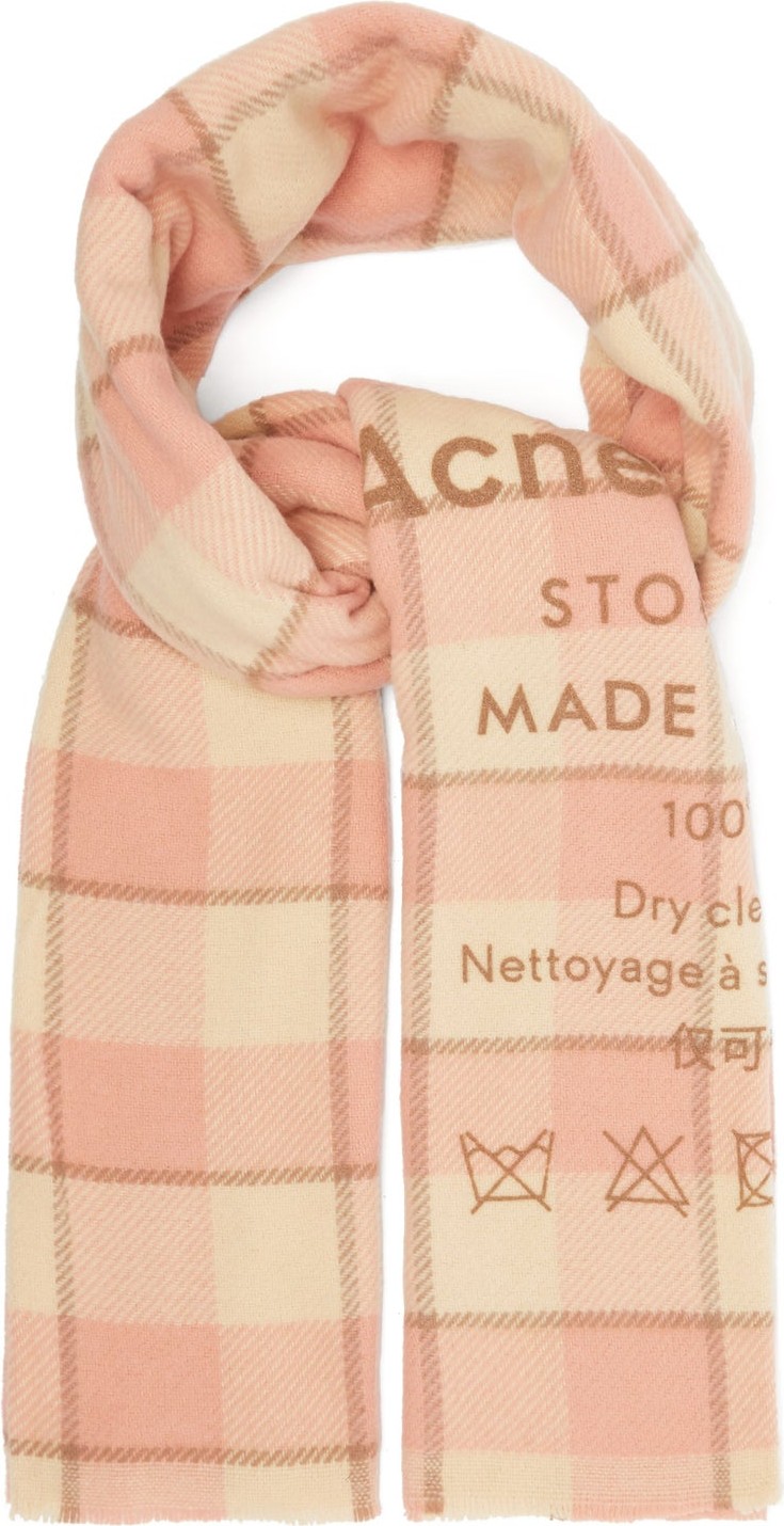 Acne Studios Cassiar logo-print wool scarf