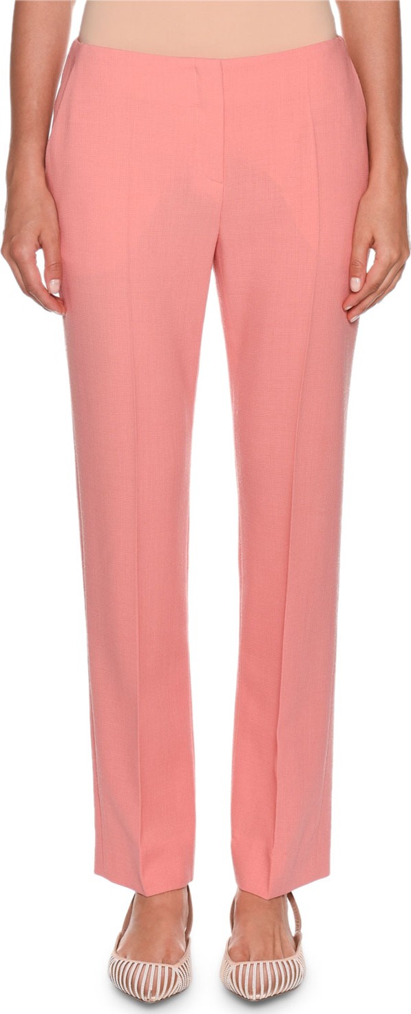 Giorgio Armani Slim-Leg Stretch Wool Pants, Pink