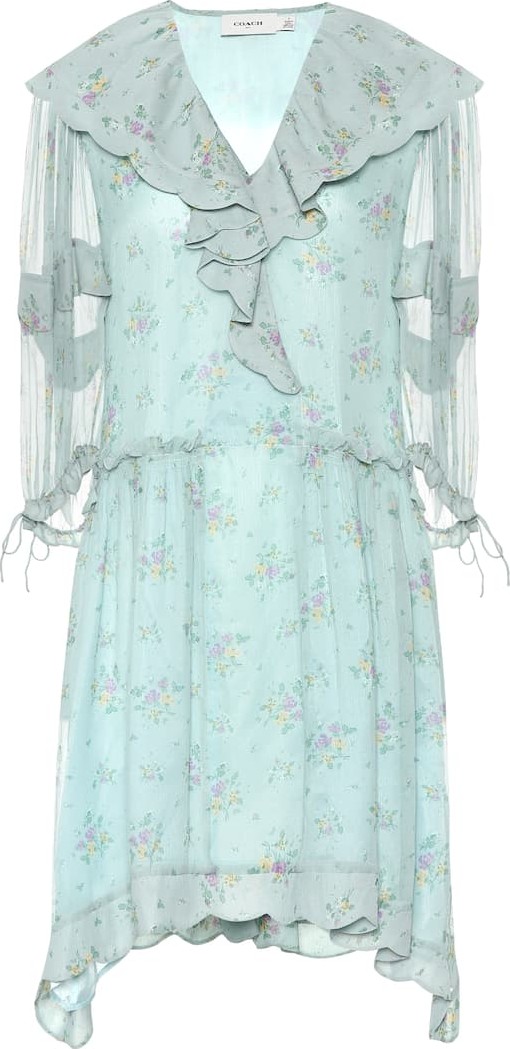 COACH Floral silk georgette dress