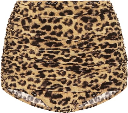 Norma Kamali Bill leopard-print bikini bottoms