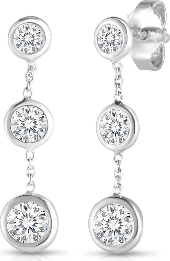 Roberto Coin 18k White Gold Diamond 3-Drop Earrings