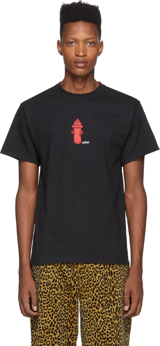Noah NYC Black Fire Hydrant T-Shirt