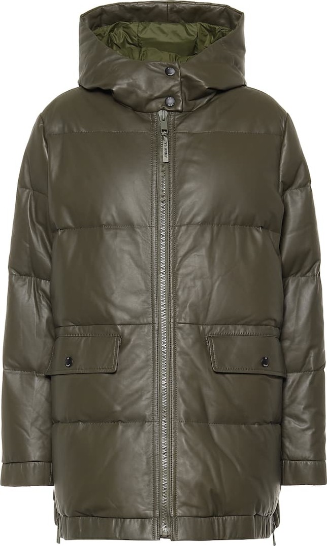 Yves Salomon Leather down coat