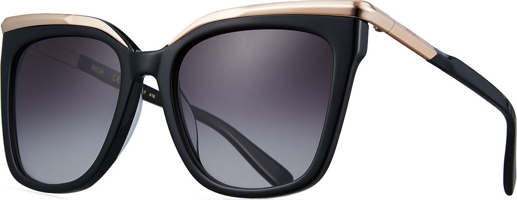 MCM Square Metal-Trim Sunglasses
