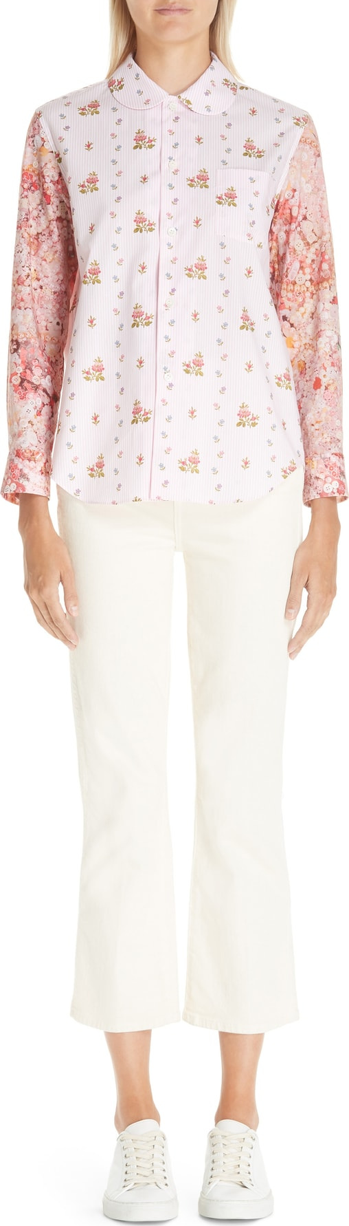 Tricot Comme des Garçons Floral Print Cotton Shirt