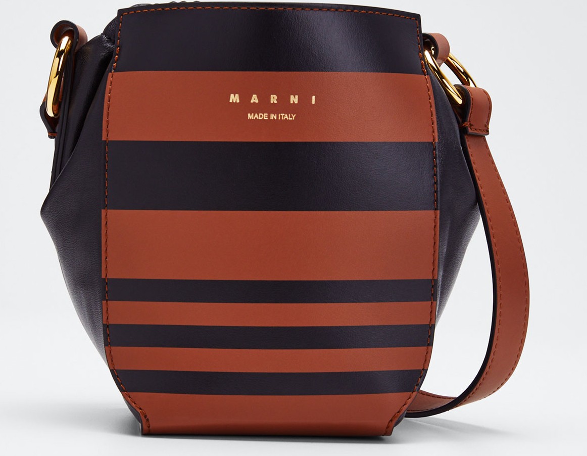 Marni Gusset Striped Shoulder Bag