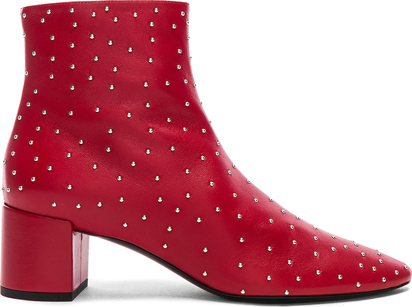 Saint Laurent Loulou Studded Leather Ankle Boots