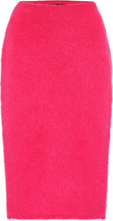 Versace Mohair-blend pencil skirt
