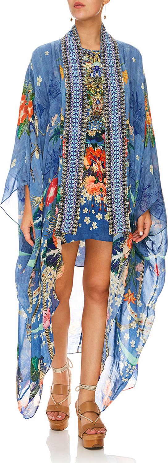 Camilla Faraway Florals Layered Coverup Kaftan