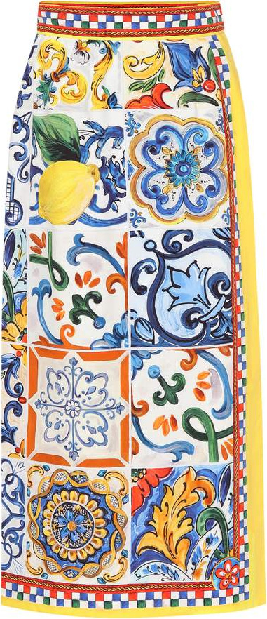 Dolce & Gabbana Printed cotton skirt