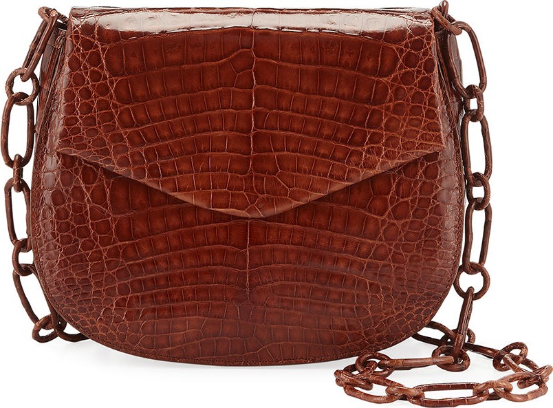 Nancy Gonzalez Crocodile Saddle Shoulder Bag