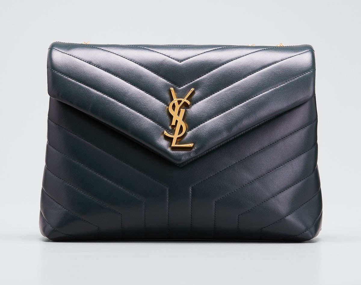 Saint Laurent Loulou Medium YSL Monogram Calf Shoulder Bag