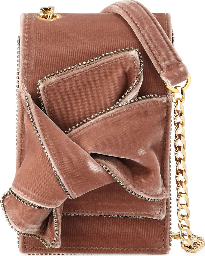 Nº21 Velvet Jeweled Micro Crossbody Bag