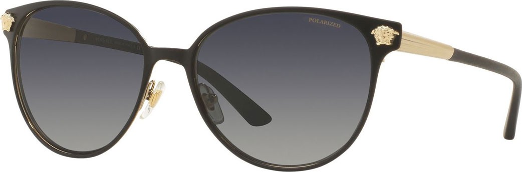 Versace Polarized Medusa Head Round Sunglasses