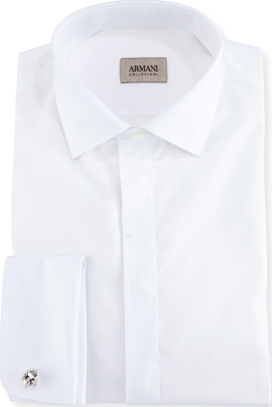 Armani Collezioni Cotton Tuxedo Dress Shirt