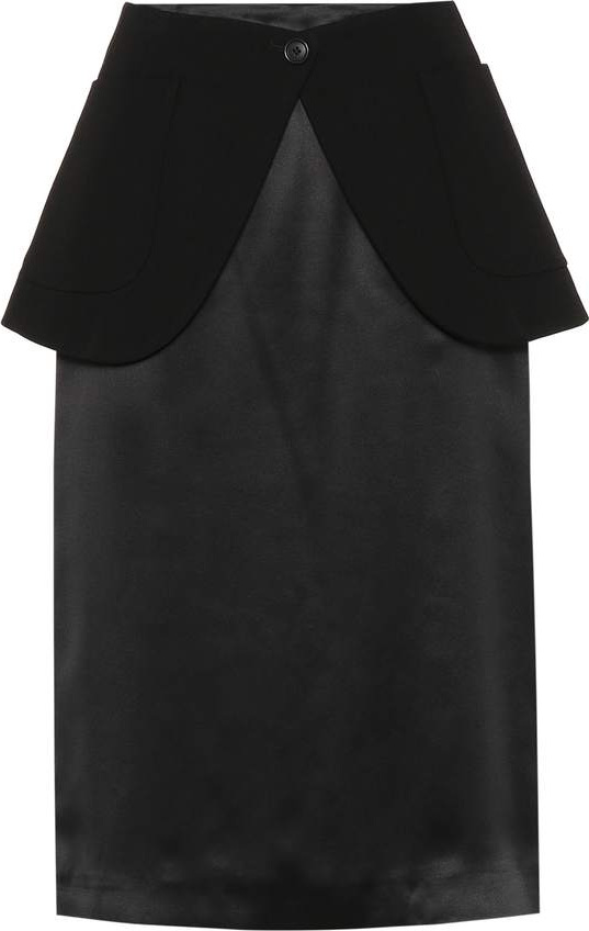 Maison Margiela Wool and satin skirt