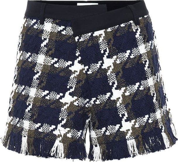 Monse Tweed and twill shorts