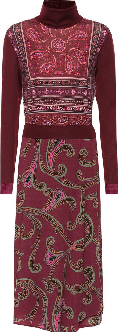 Etro Paisley wool-blend midi dress