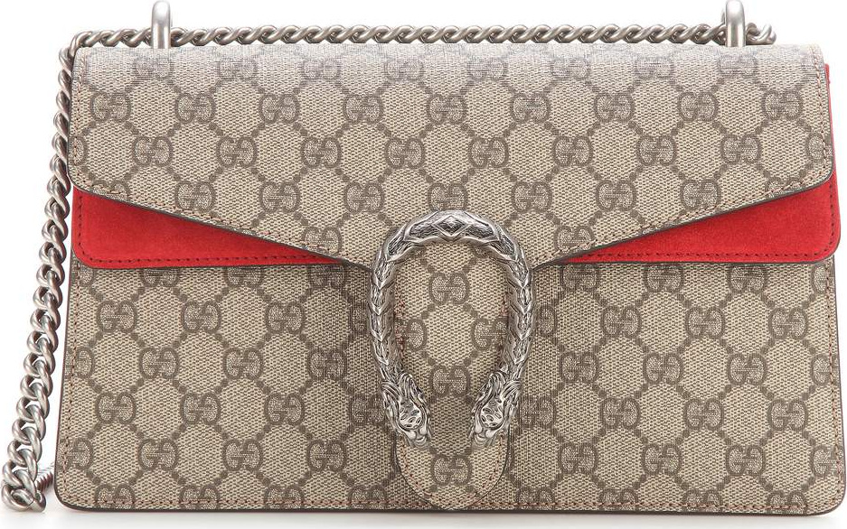 Gucci Dionysus GG Supreme coated canvas and suede shoulder bag