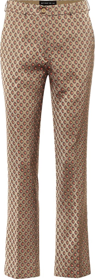 Etro Mid-rise straight jacquard pants