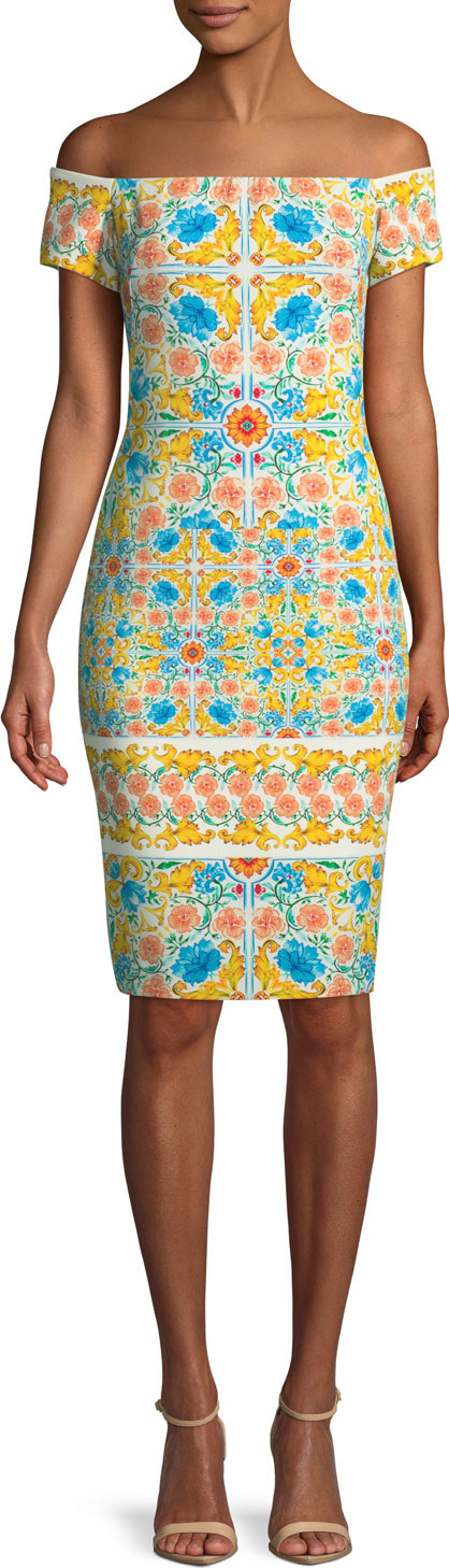 Black Halo Bethel Off-the-Shoulder Sheath Dress