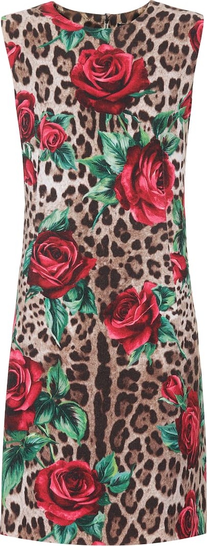Dolce & Gabbana Floral-printed wool dress