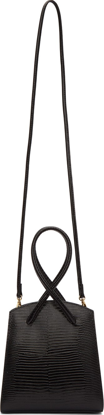 Little Liffner Black Snake Twisted Wristlet Bag