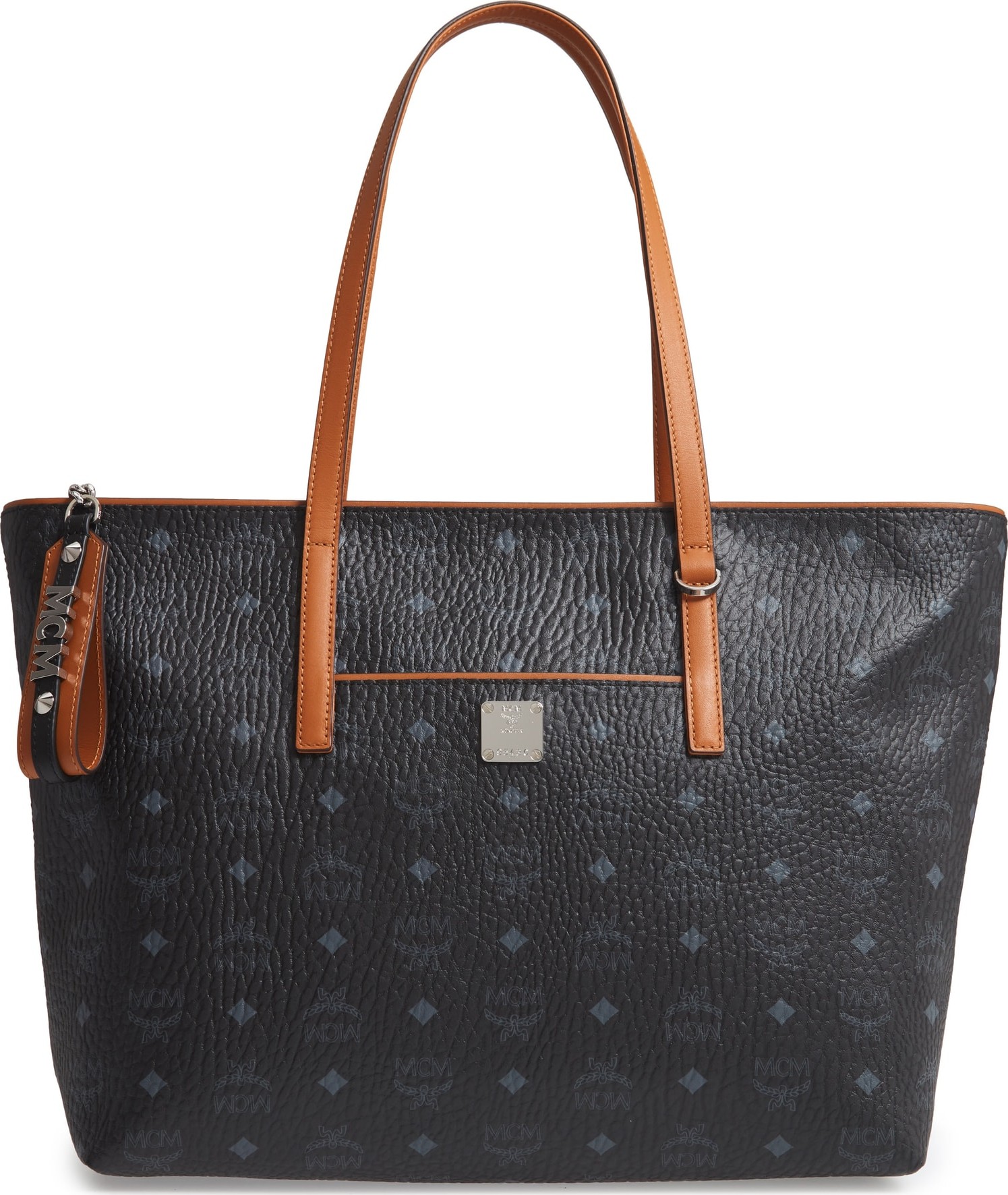 MCM Medium Anya Visetos Coated Canvas Tote
