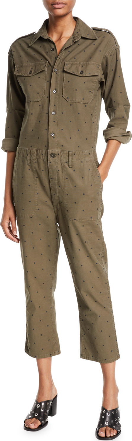 Current/Elliott The Crew Dot-Print Jumpsuit