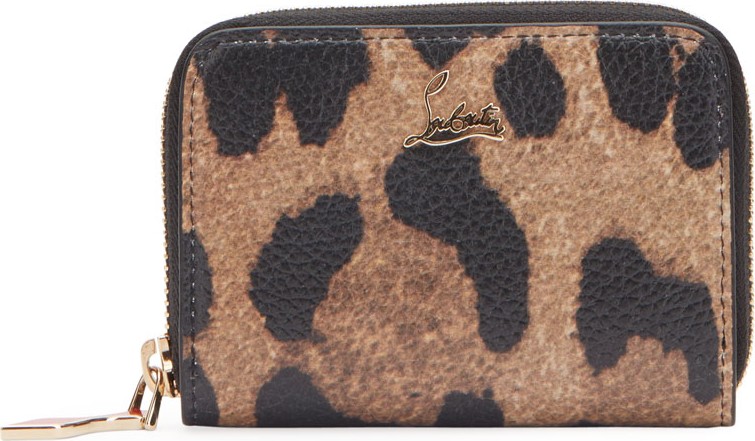 Christian Louboutin Panettone Leopard-Print Leather Coin Purse