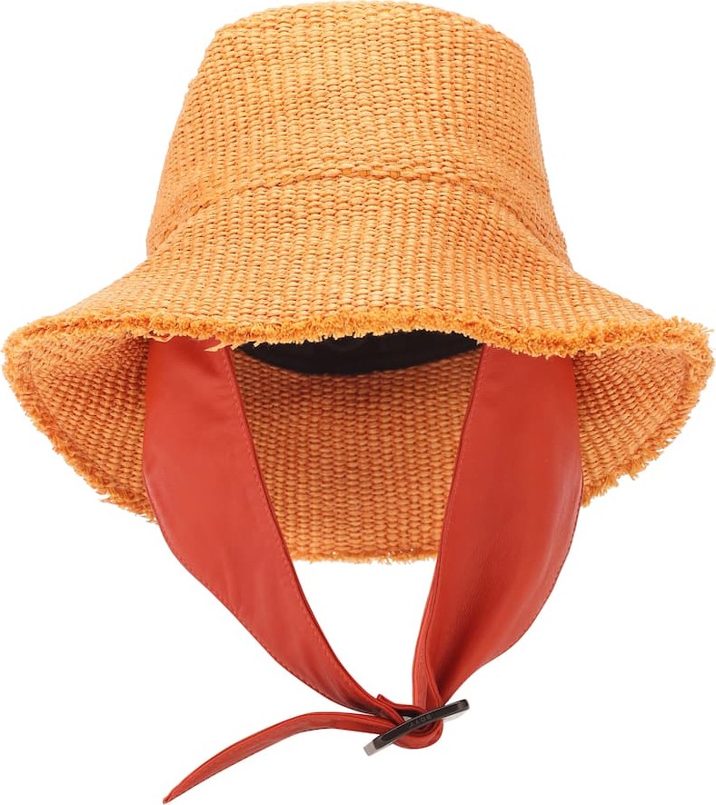 BOYY Exclusive to Mytheresa – Buckle raffia hat