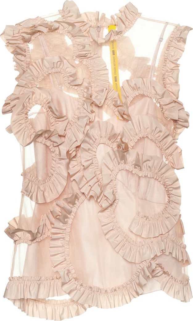 Moncler Genius 4 MONCLER SIMONE ROCHA ruffled silk-blend top