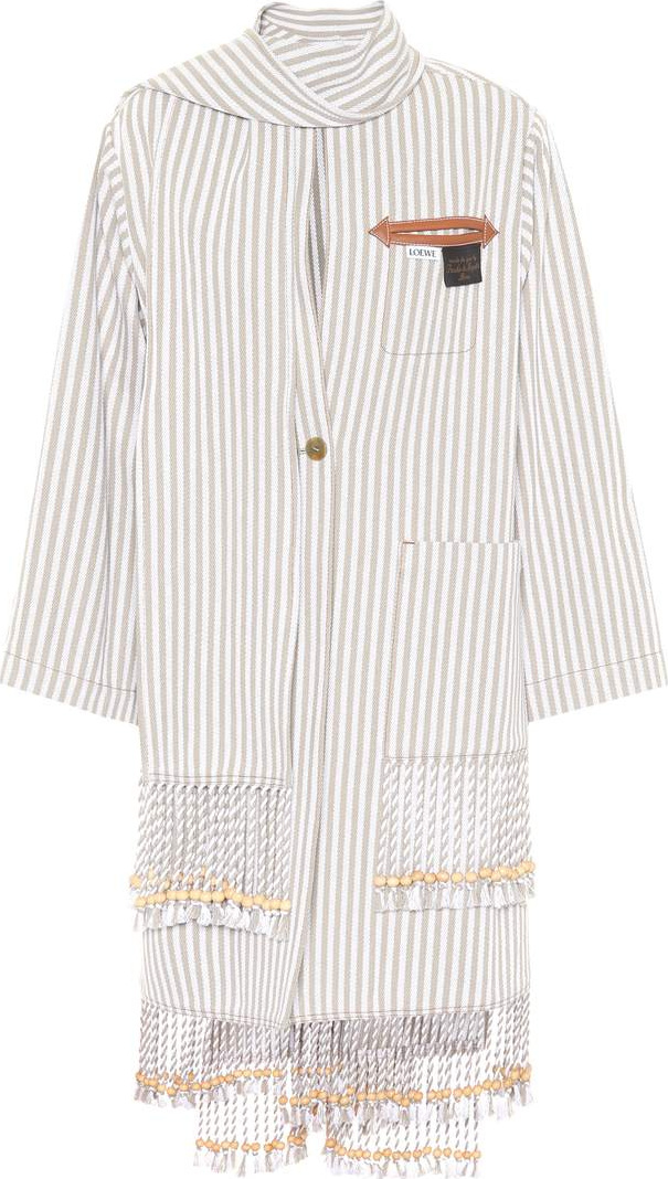 LOEWE X Paula's Ibiza embellished cotton-blend coat