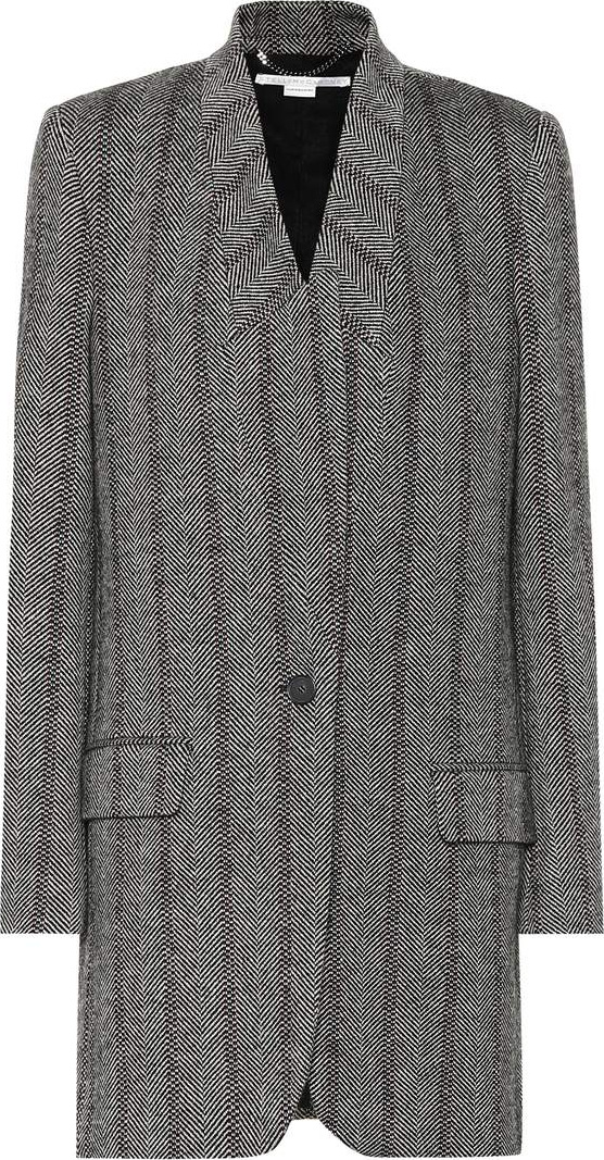 Stella McCartney Herringbone wool-blend coat