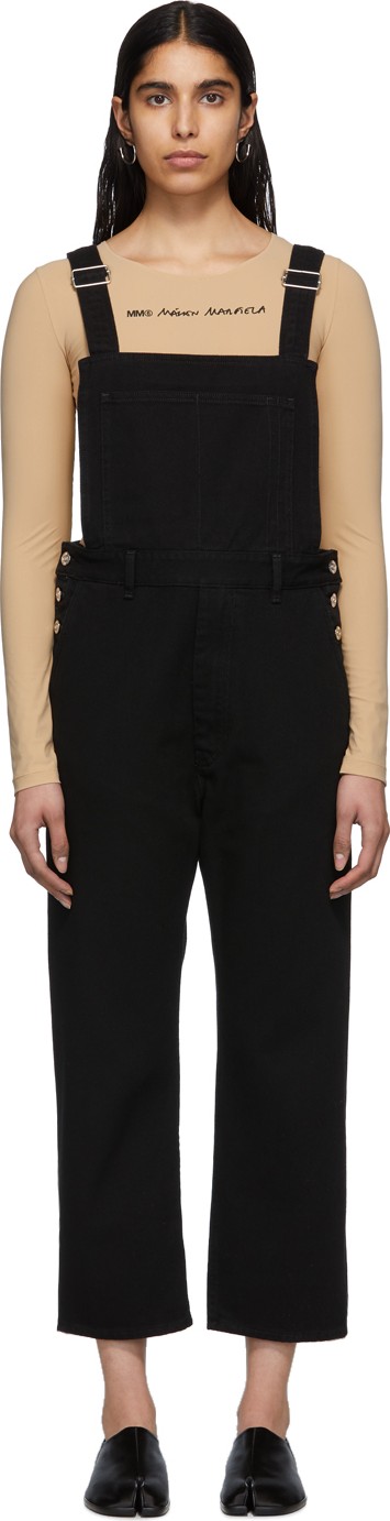 MM6 Maison Margiela Black Utility Overalls