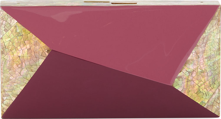 Rafe Melissa Rectangular Shell Minaudiere Clutch Bag