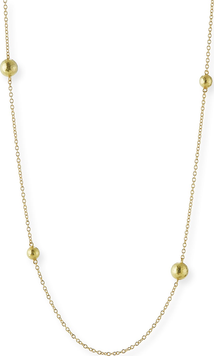 Vendorafa Six-Bead 18K Yellow Gold Chain Necklace, 32"