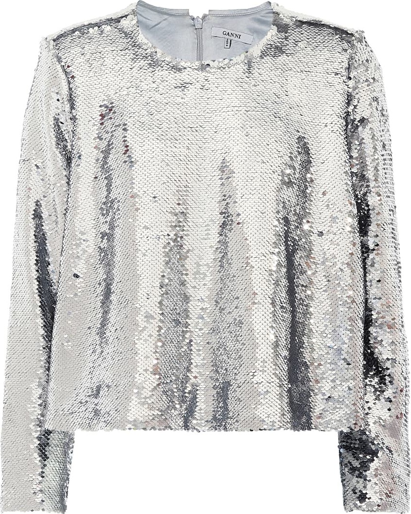 Ganni Sequined top