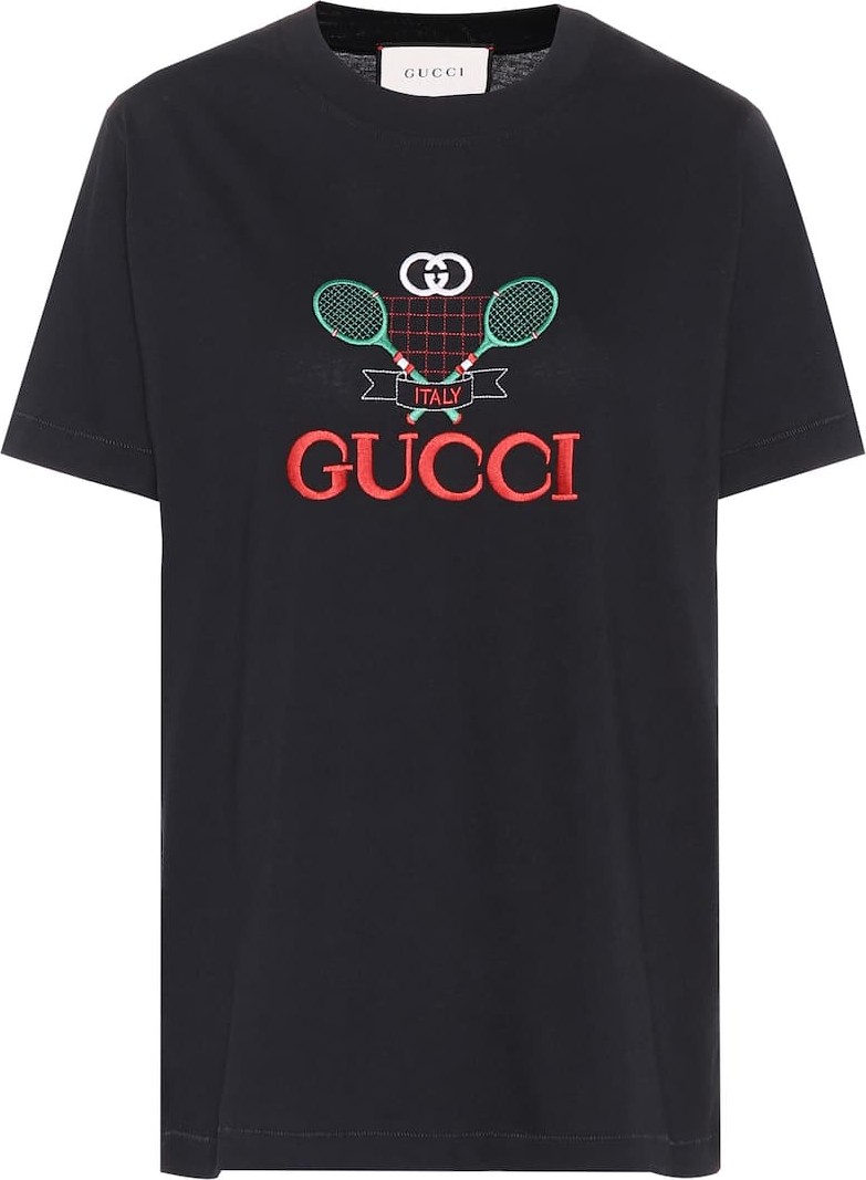 Gucci Embroidered cotton T-shirt