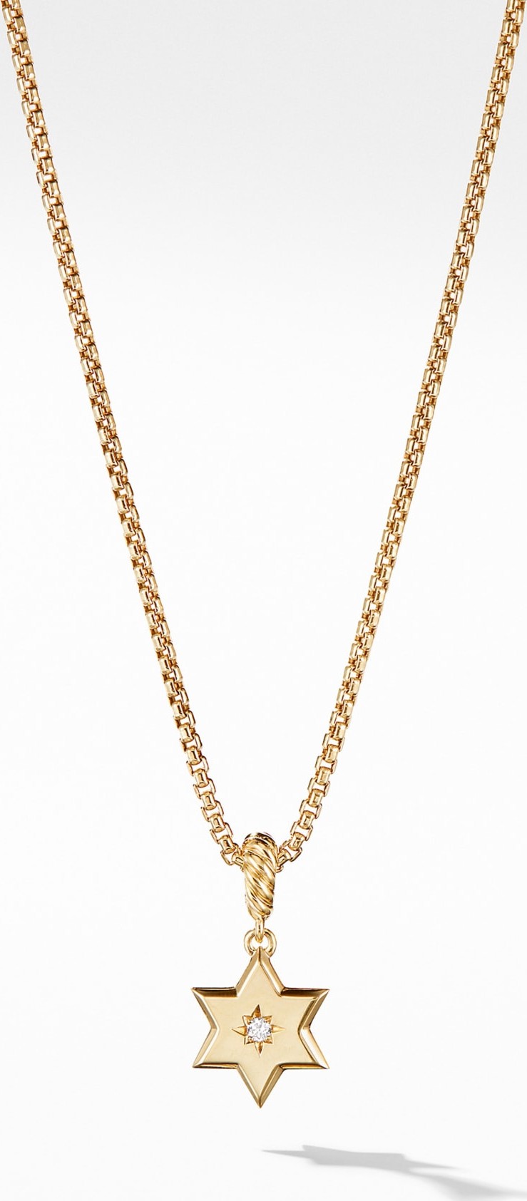 David Yurman Star of David Pendant in 18K Yellow Gold with Diamonds
