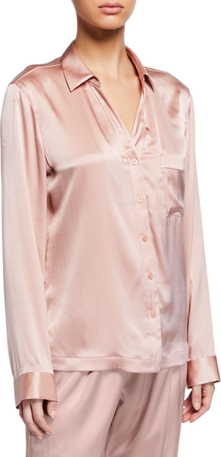 SKIN Renata Silk Pajama Top