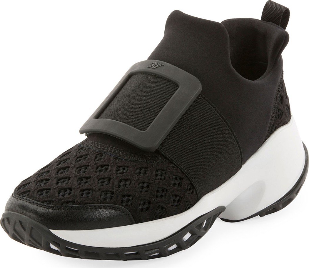 Roger Vivier Running Buckle Stretch Sneakers