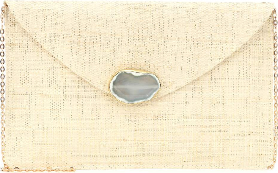 KAYU Capri straw clutch