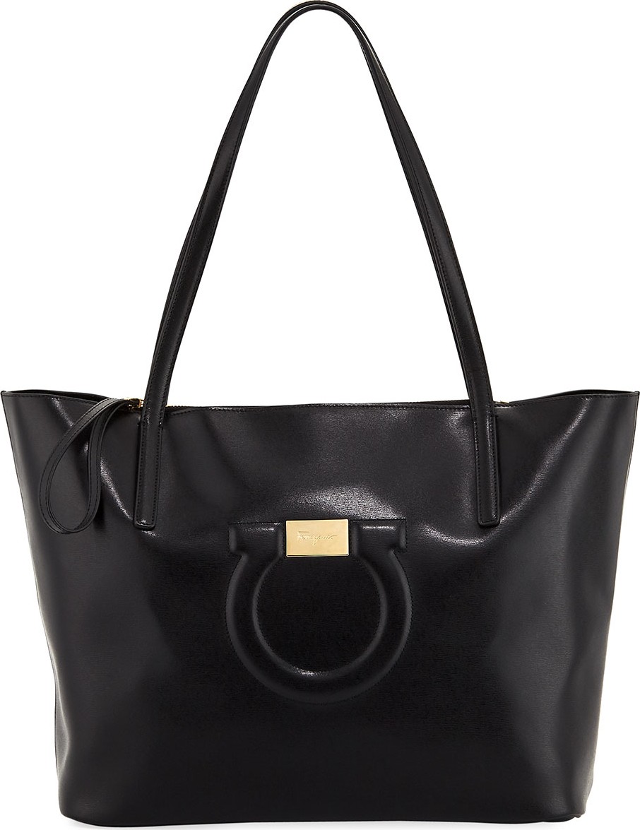 Salvatore Ferragamo Medium City Leather Shoulder Tote Bag