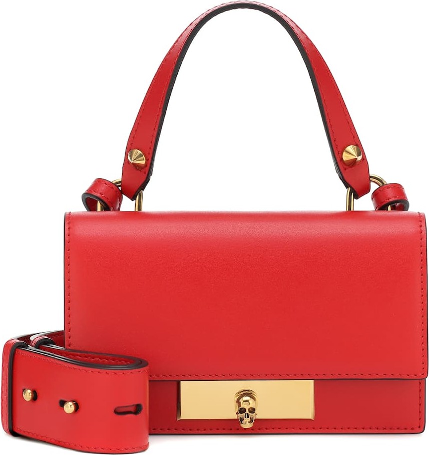 Alexander McQueen Skull Lock leather shoulder bag