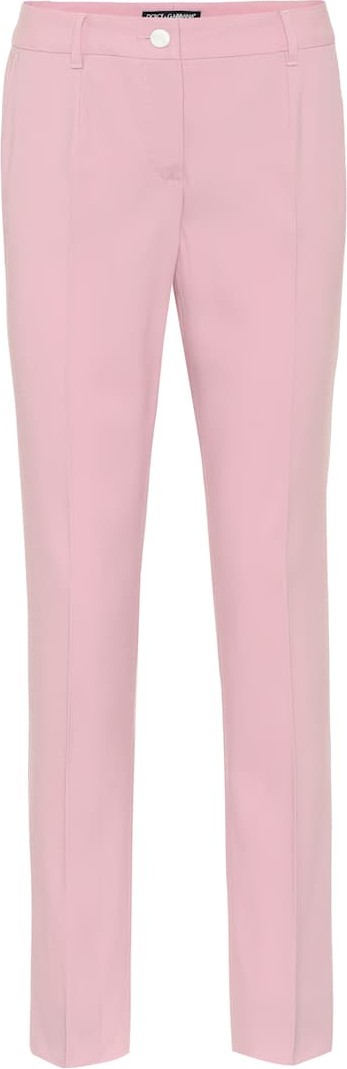 Dolce & Gabbana Mid-rise wool-crêpe pants