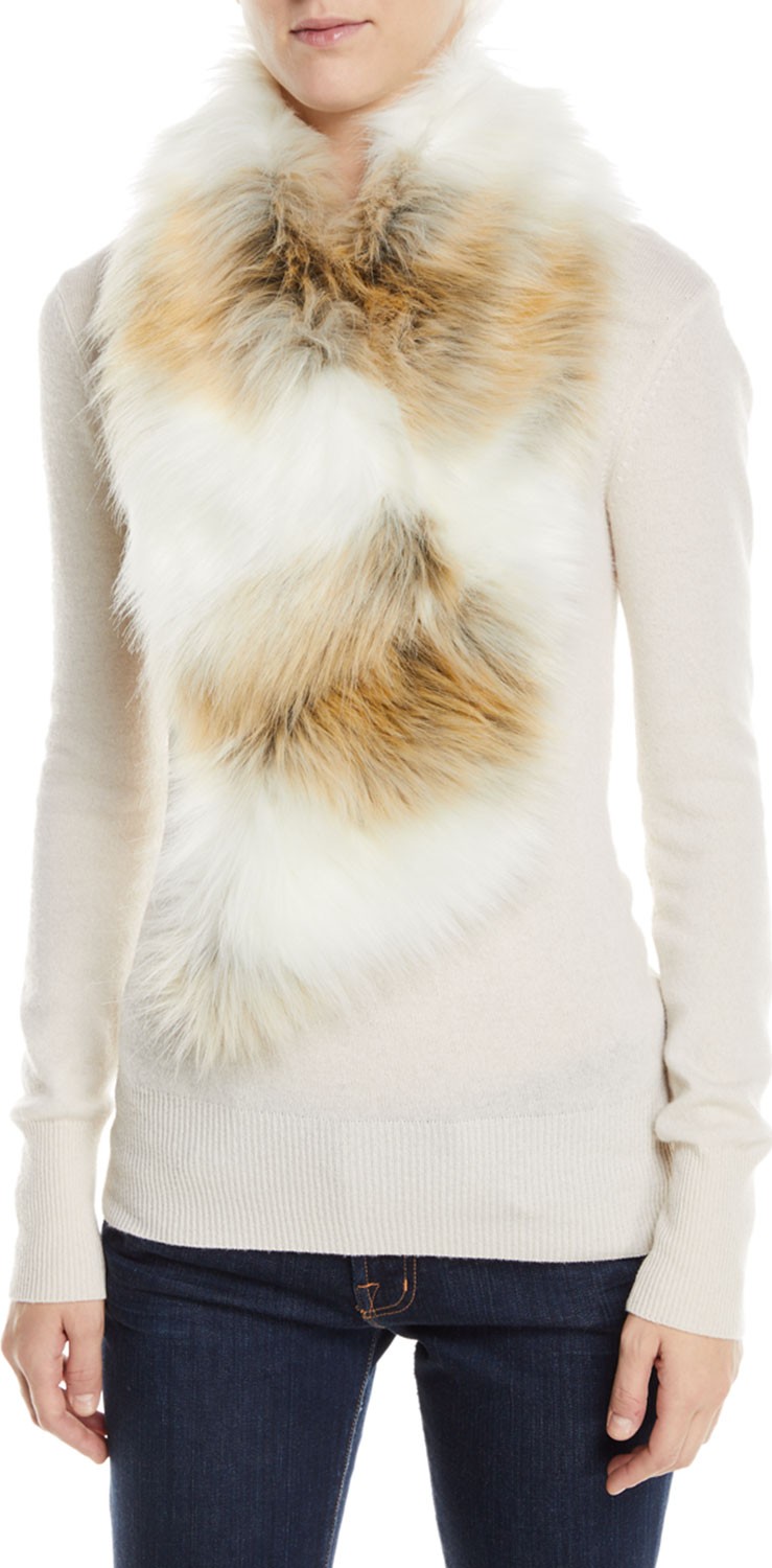 Fabulous Furs Clip Faux-Fur Scarf